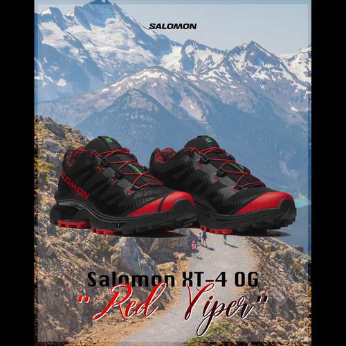 代购salomon XT-4 OG RED VIPER萨洛蒙时尚潮流黑红男女越野跑鞋