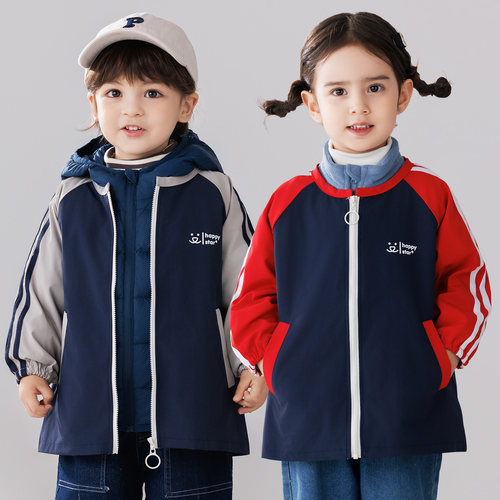 儿童羽绒服罩衣长袖小孩画画护衣
