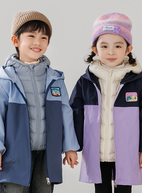 宝宝防水罩衣洋气秋冬长袖男童吃饭羽绒服幼儿园防脏女童画画围裙