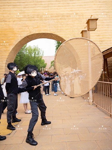 网红巨型蒲扇超大竹编扇景区街区打卡氛围感拍照道具门店引流装饰