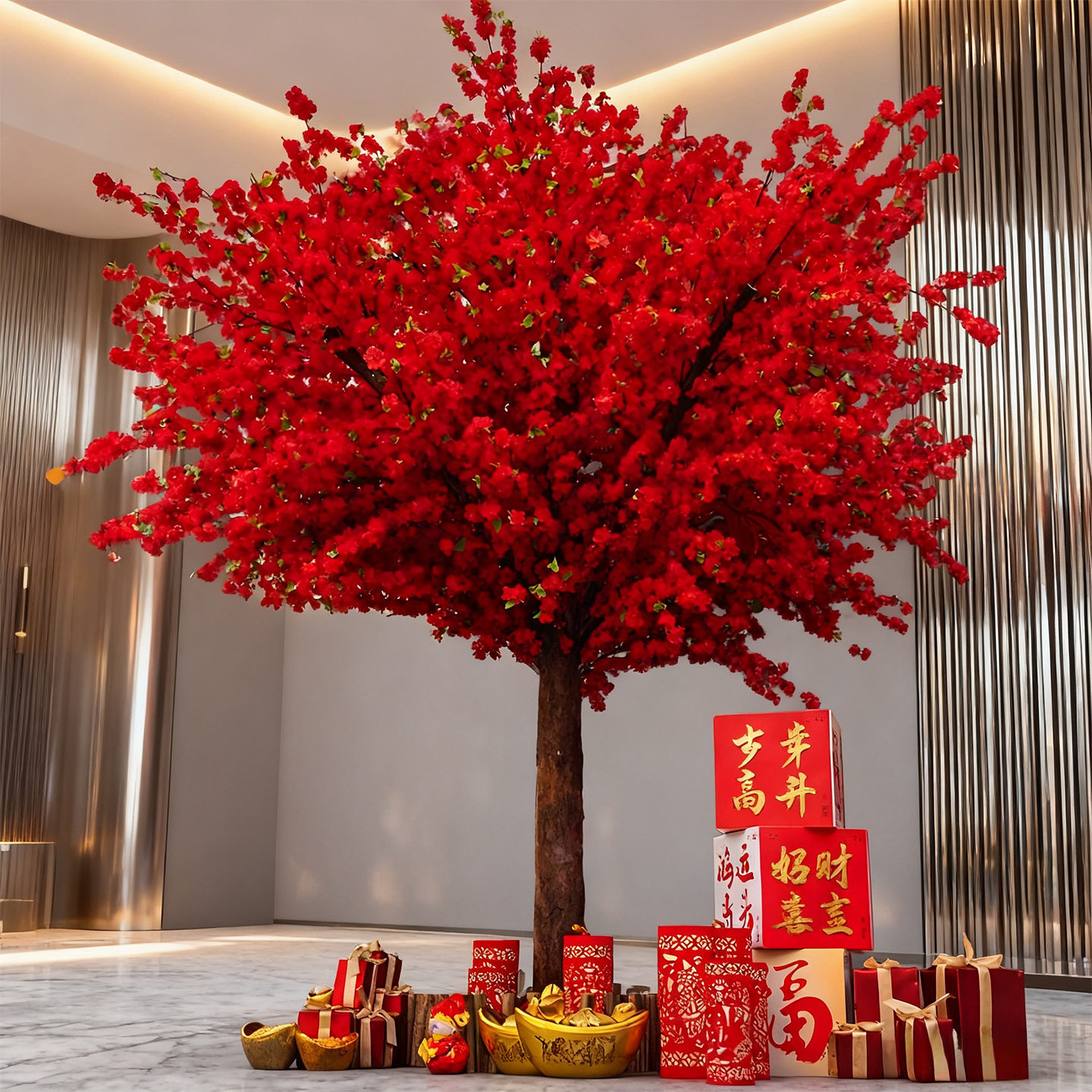 仿真桃花树许愿树假树仿真树室内装饰商场酒店新年红包树大型桃树,鲜花速递/花卉仿真/绿植园艺,仿真绿植,淘宝优惠券,粉丝福利购,淘宝优惠卷