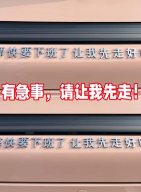 3D立体文字让我先走好吗车贴