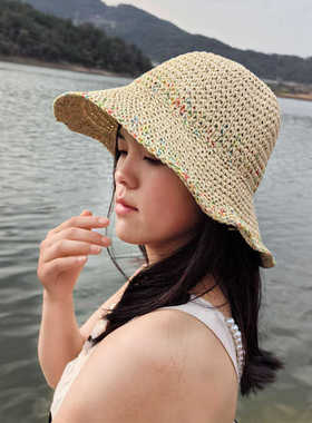 沙滩遮阳帽大檐女防晒夏季日系