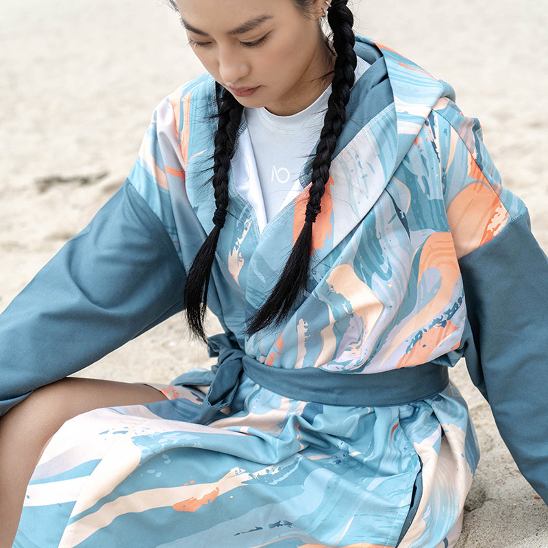 NuJune潜水速干防风冲浪速干浴袍