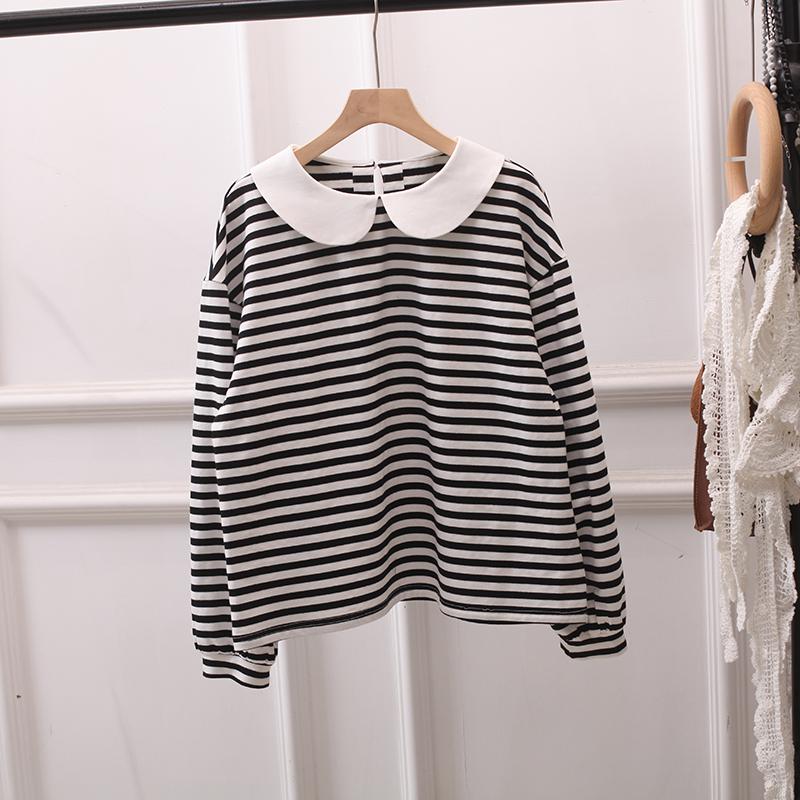 娃娃领打底衫T恤日系宽松