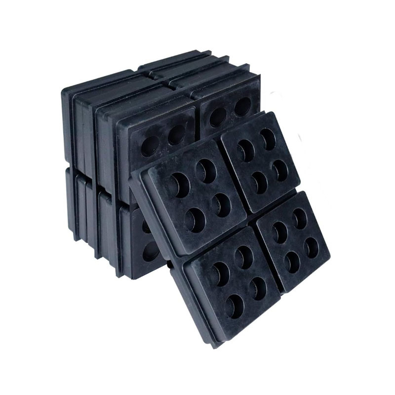 4“X 4”X 3/4“重型华夫格隔振垫用暖通空空气压缩机防震橡胶垫