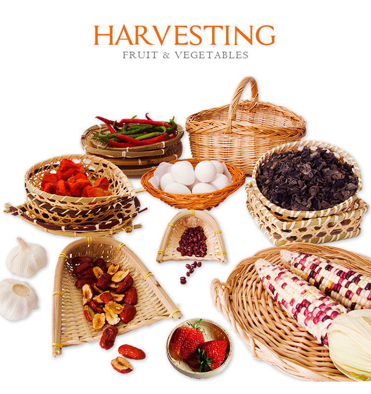 美食摄影竹编盘子背景道具藤编柳编水果筐篓蔬菜篮子簸箕摆拍照相