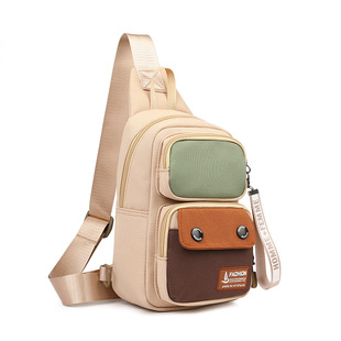 休闲出行男女款斜挎包出门便携放手机8寸平板时尚胸包多口袋收纳