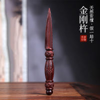 Natural jade sandalwood, green sandalwood, vajra, hand-carved wooden ornaments, handcrafted handles, sandalwood solid wood cultural and artistic collectibles thumbnail 4