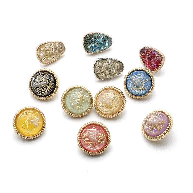 하이 엔드 셔츠 단추 금속 작은 향기로운 스타일 여성 쉬폰 카디건 작은 단추 어린이 스웨터 단추 남자 셔츠 단추