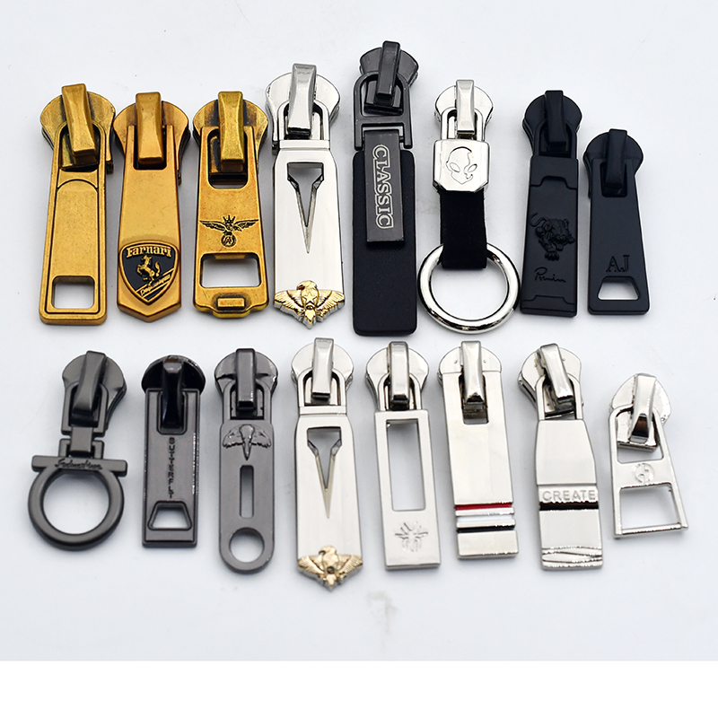 金属拉链头修复羽绒衣服箱包拉片5号8号通用拉锁头配件古金拉头