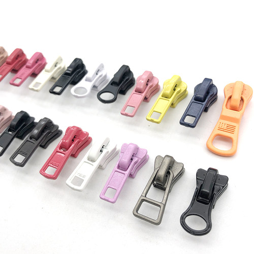 3号树脂圆环拉链头糖果彩色拉片