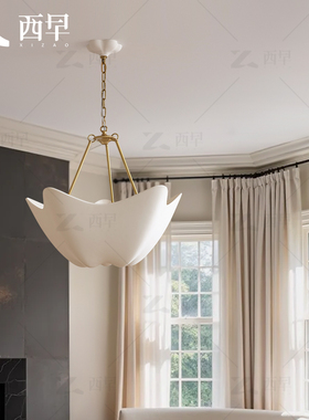 美式VC Cosima石膏法式客厅吊灯侘寂风设计师餐厅卧室别墅复古灯