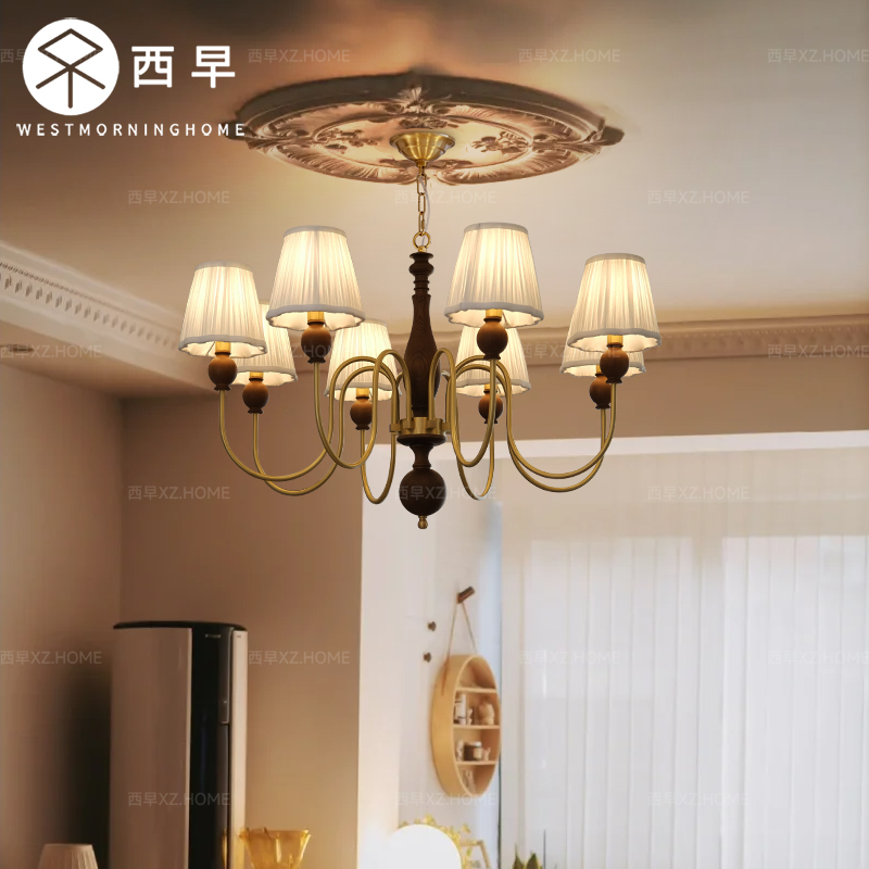 美式客厅吊灯法式中古餐厅灯