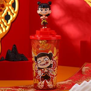 影城正版哪吒魔童闹海周边水杯爆米花桶玩偶杯钥匙扣太乙挂件摆件