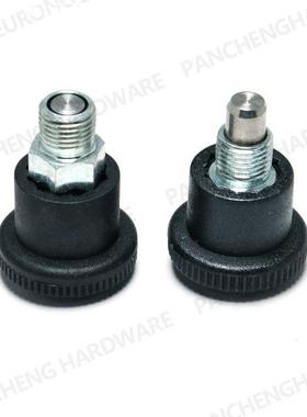 直销PC810镀锌/不锈钢自锁/复位 细/粗牙分度销蓝色旋钮柱塞