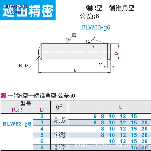 精密g6负公差SUJ2轴承钢圆柱销替