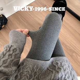 复古休闲底袜 袜秋冬显瘦灰色打底裤 日本Vicky2025新款 天鹅绒连裤
