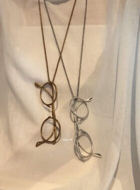 欧美跨境简约圆环金属项链女创意双环百搭高级感圆圈项链配饰女