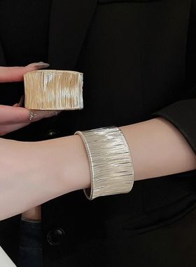 欧美风夸张金属手镯女小众设计感高级轻奢气质手环2025新款手饰