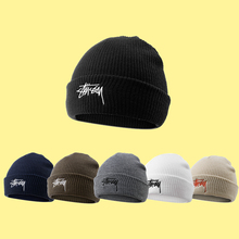 stussy潮品斯图西帽子女秋冬毛线帽保暖针织帽男韩版ins包头冷帽