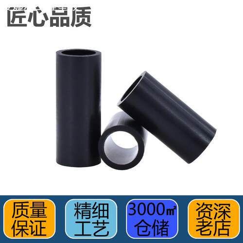 直销黑色尼龙直通管M5-M7塑料空心支撑间隔柱双通绝缘隔离柱