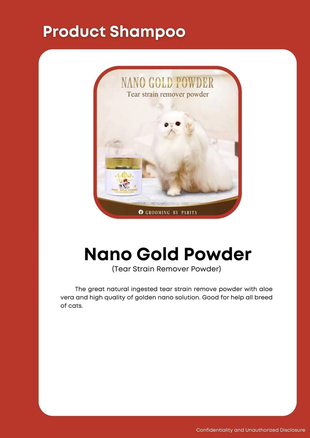 Grooming by parita泰国Nano Gold祛泪痕粉50g加菲波斯抑制泪痕