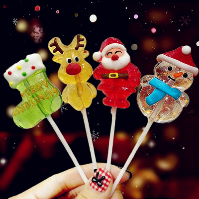 圣诞节糖果圣诞老人棒棒糖高颜值硬糖网红爆款儿童平安夜圣诞礼物