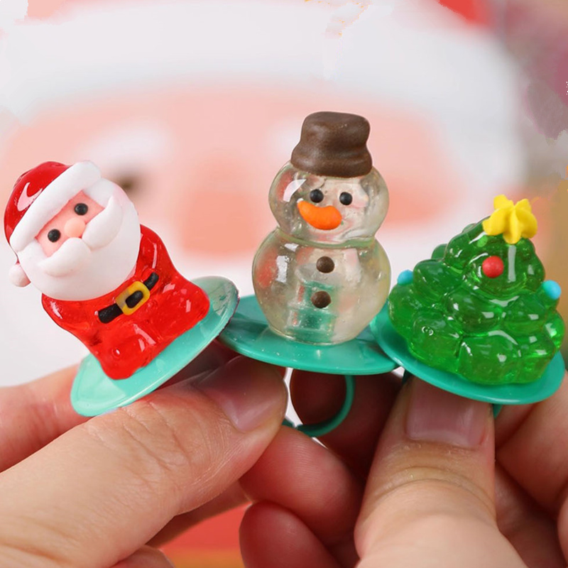 圣诞节糖果3d戒指糖硬糖高颜值可爱指环糖平安夜礼物可爱圣诞老人