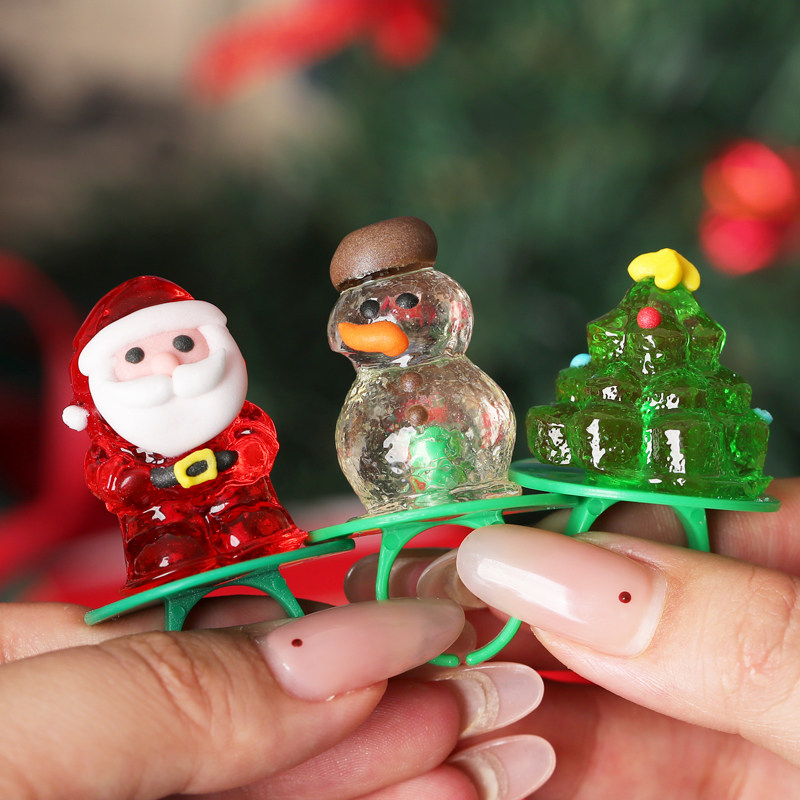 新年过年圣诞节糖果卡通棒棒糖硬糖戒指糖创意儿童小零食礼物礼盒