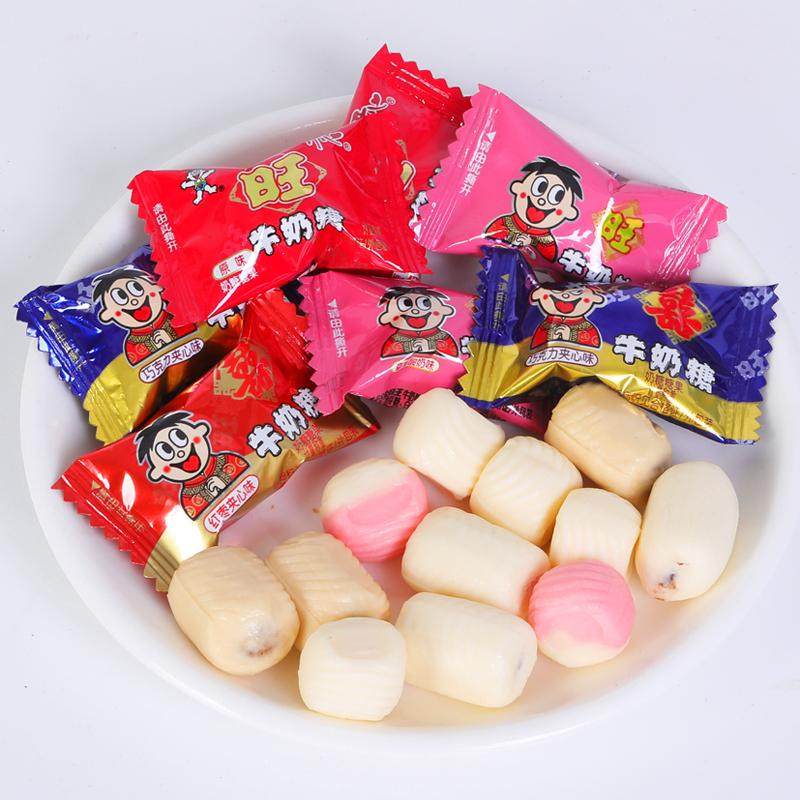 旺旺旺仔牛奶糖结婚牛奶糖喜散装春节过新年货软糖果休闲零食批发