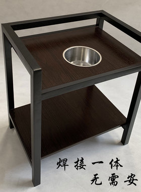 麻将机茶几双层加厚麻将桌边角几茶楼棋牌室茶几专用茶水架免安装