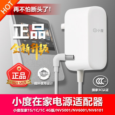 小度在家1S1C NV5001NV6001智能音箱专用充电源适配器线12V1.5A2A