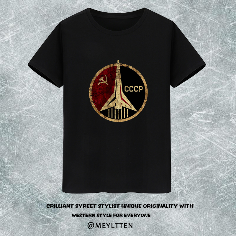 苏联CCCP东方号夏装短袖T恤航天宇航局太空飞船NASA宇宙探索半袖