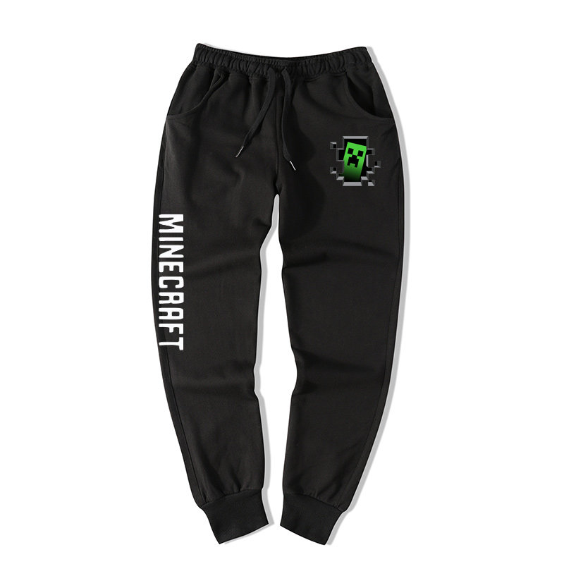 我的世界苦力怕游戏周边运动束脚小脚裤男女春秋薄款宽松休闲裤子