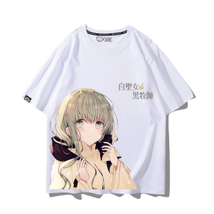 白圣女与黑牧师塞西莉娅日系动漫周边二次元T恤衫短袖夏纯棉宽松