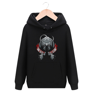 钢之炼金术师衣服钢炼连帽卫衣男人造人标志上衣韩版宽松潮牌外套