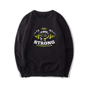 CROSSFIT STRONG FITNESS运动健身训练服圆领卫衣休闲外套上衣服