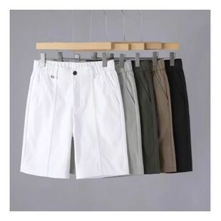 2025夏季新款斜纹肌理工装短裤男潮牌痞帅炸街高级感直筒五分裤子