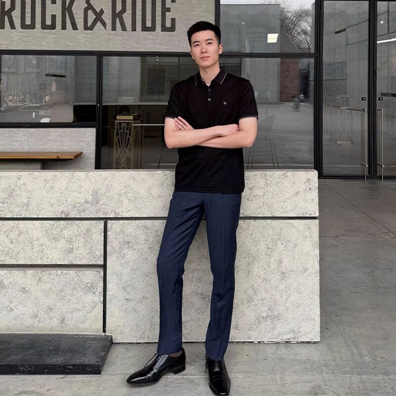 2025夏季新款轻熟风商务直筒西裤男款高级感成熟稳重百搭休闲长裤
