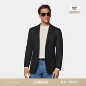 SUITSUPPLY外套深灰色S120支羊毛男士 上衣休闲 西装
