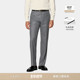 SUITSUPPLY中灰色S120支羊毛法兰绒标准直筒男士 长裤