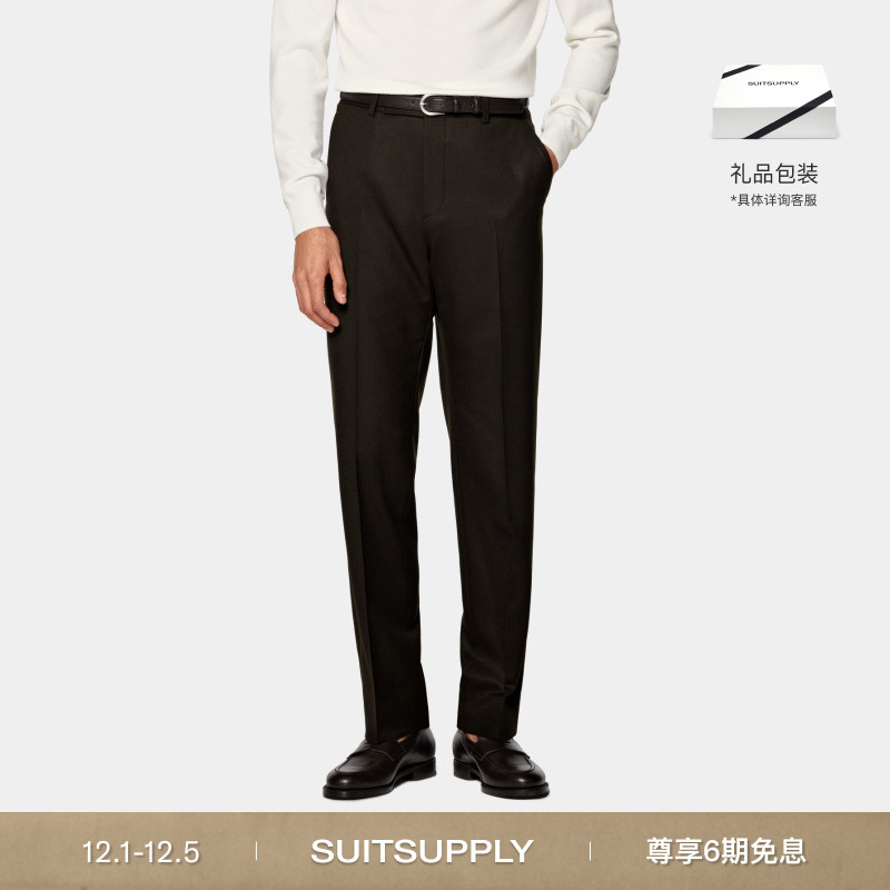 SUITSUPPLY深棕色羊毛裤装