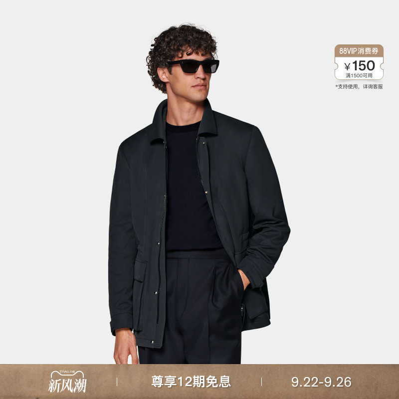 Suitsupply藏青色科技面料外套