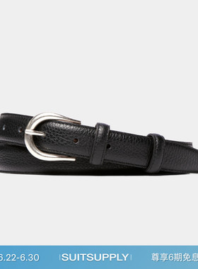 SUITSUPPLY黑色男士皮带牛皮革经典四季款商务休闲