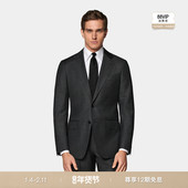 西装 SUITSUPPLY深灰色S110支羊毛外套修身 男士 上衣