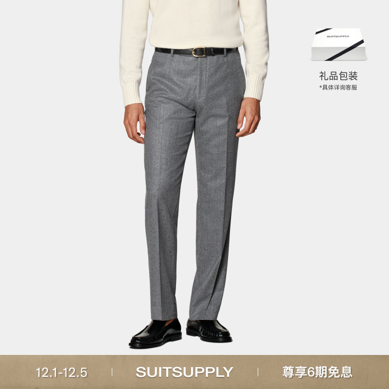SuitsupplyS120支羊毛中灰色长裤