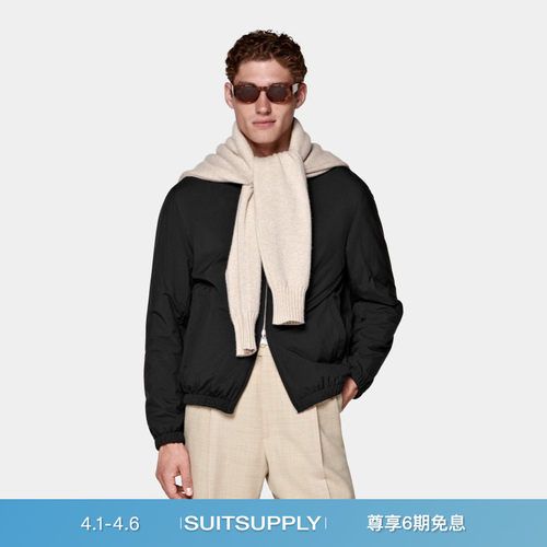 Suitsupply黑色双面穿飞行员夹克