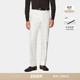 SUITSUPPLY米白色棉标准直筒商务休闲男士 长裤