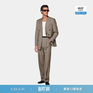 套装 26春夏新品 SUITSUPPLY灰褐色羊毛混纺合体身型西装